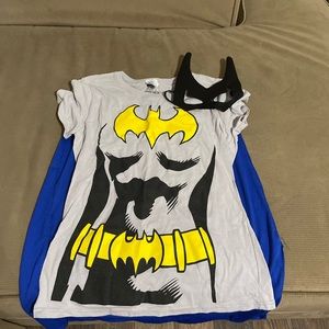 Woman’s Batgirl shirt with attachable cape and mask.